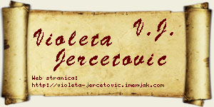 Violeta Jerčetović vizit kartica